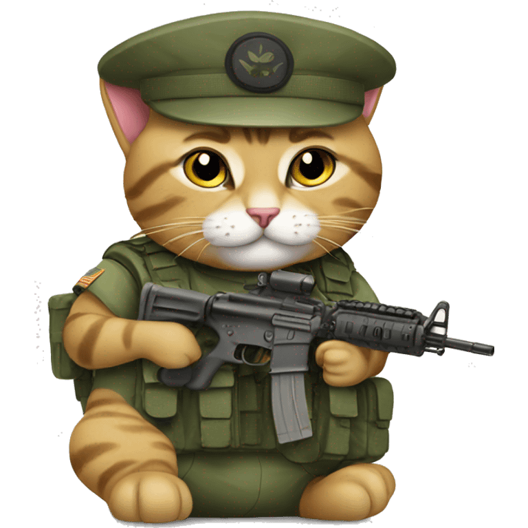 army kitty emoji