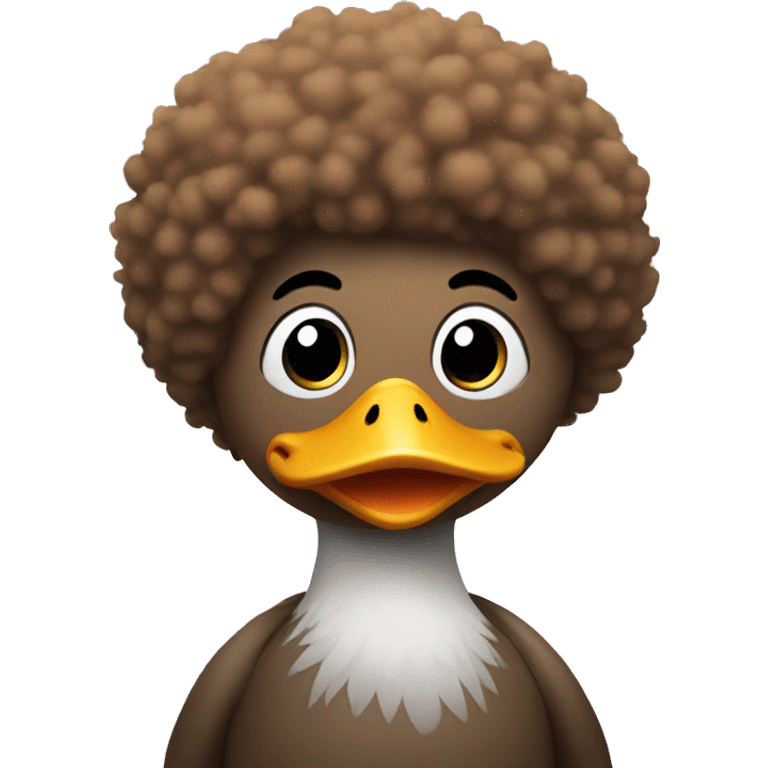 duck with afro emoji