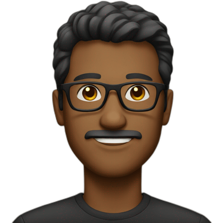 man with black glasses emoji