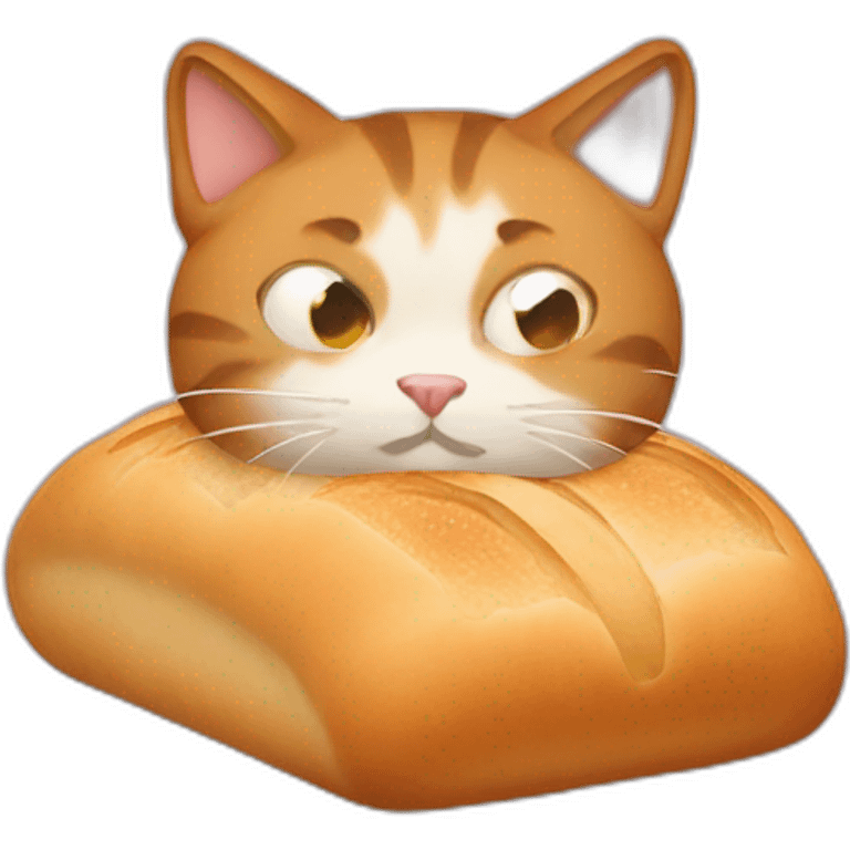 Cat in the shape of bread  emoji