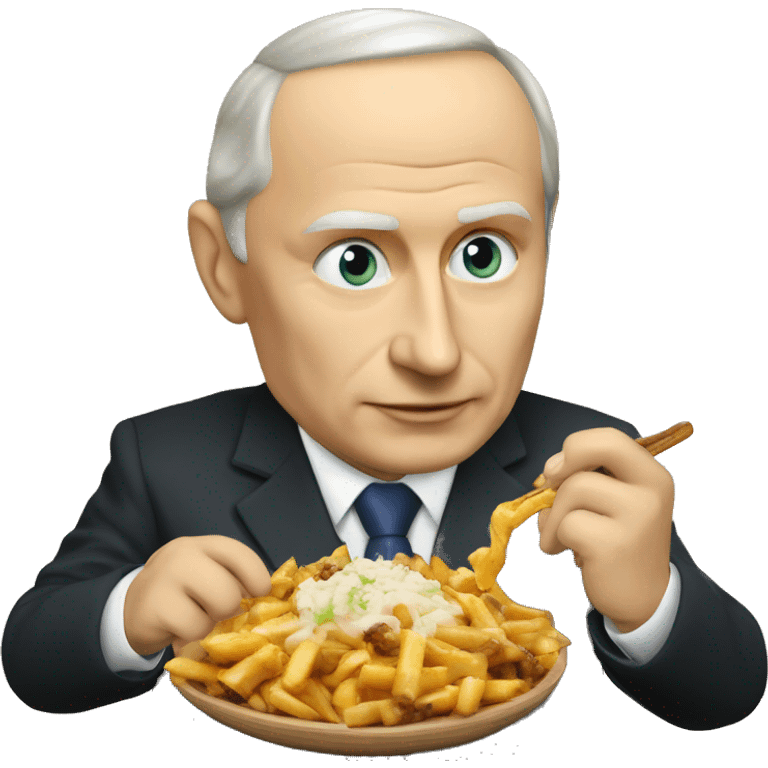 Vladimir Poutine qui mange  emoji