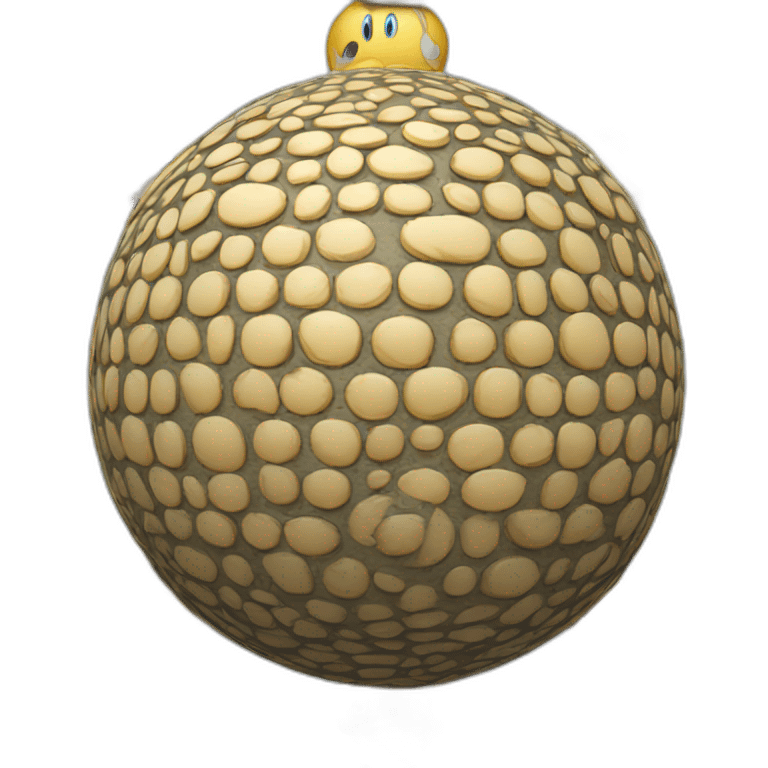 3d sphere with a cartoon Donald Duck skin texture emoji