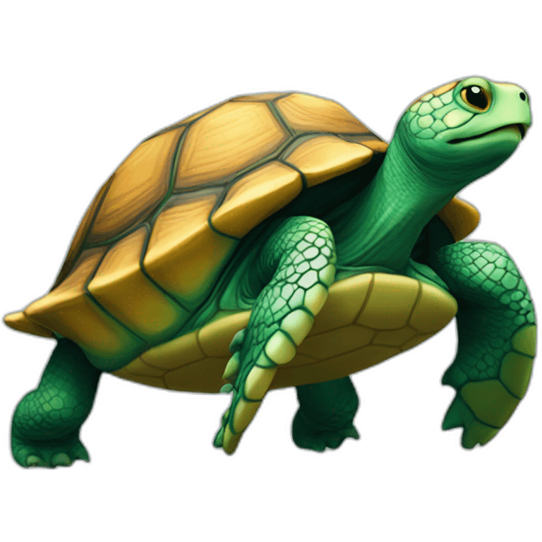 Tortue sur une tortue emoji