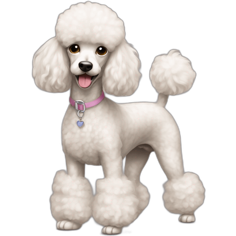 Dog Standart Poodle full body emoji