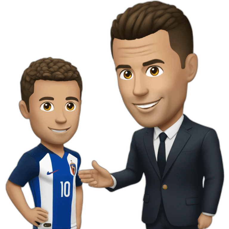 Ronaldo avec macron emoji