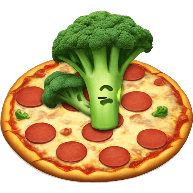 Pizza dreaming of broccoli  emoji