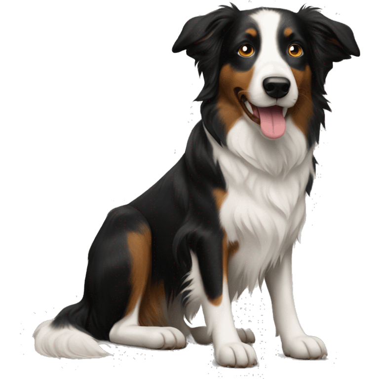 Border collie and setter mix dog emoji