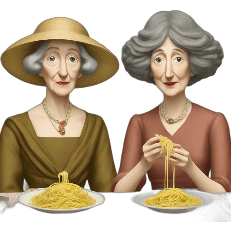 vita sackville west and virginia woolf share spaghetti emoji