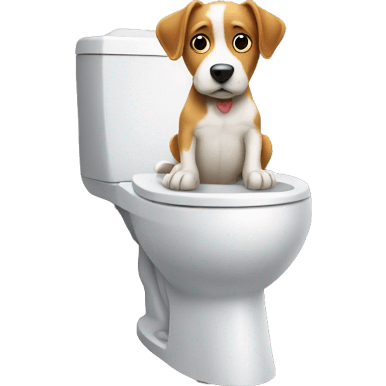 Dog on toilet emoji