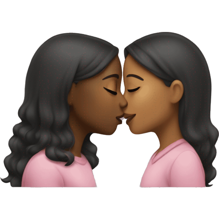 two girls kissing emoji