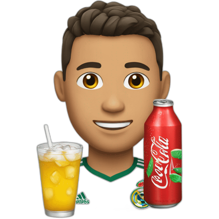 Ronaldo drink coca emoji