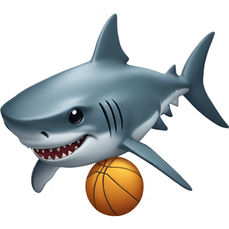 shark playing with a ball emoji