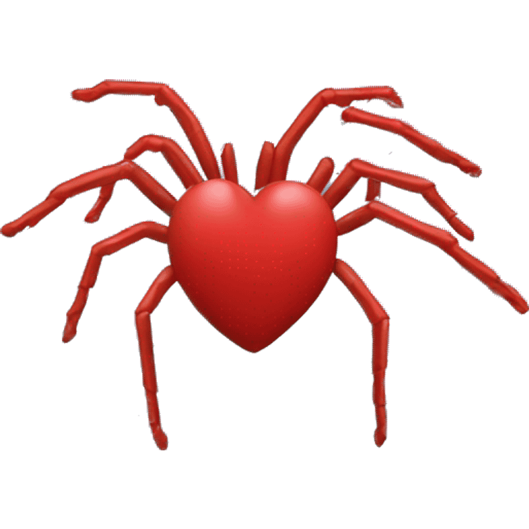 Heart made from spiders web emoji