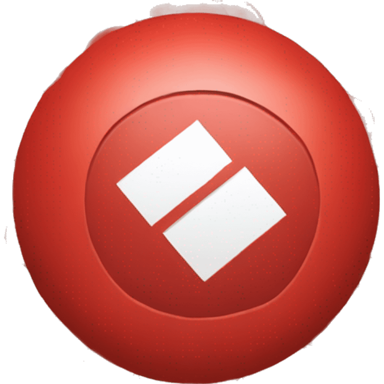 Red round shappe, on centre plus icon  emoji