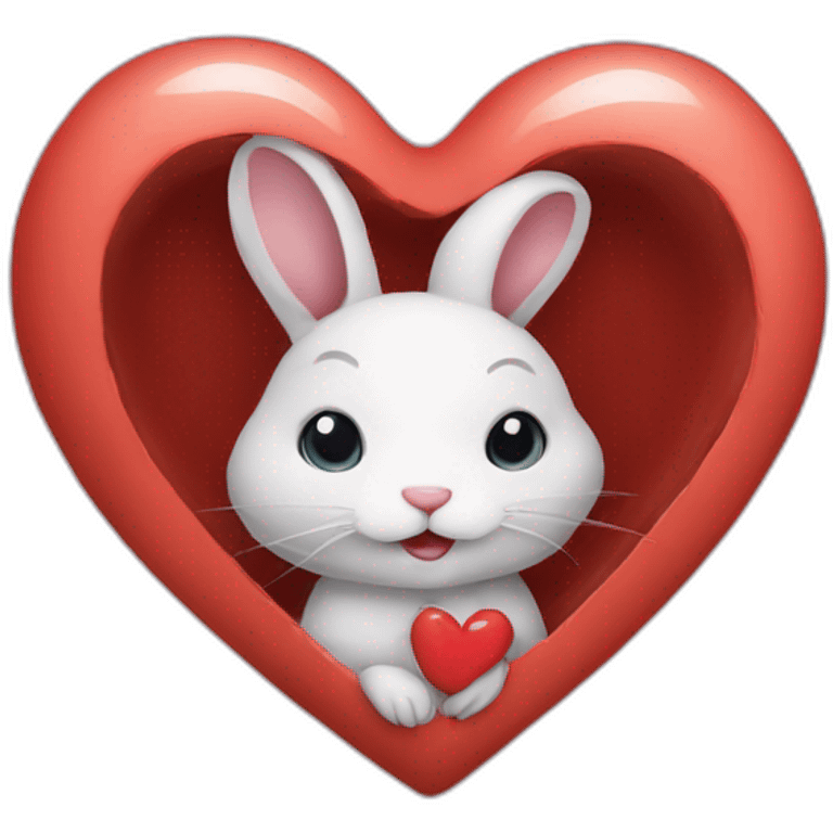 Rabbit heart emoji