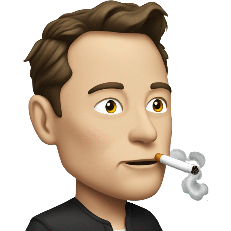 Elon Musk smokes emoji