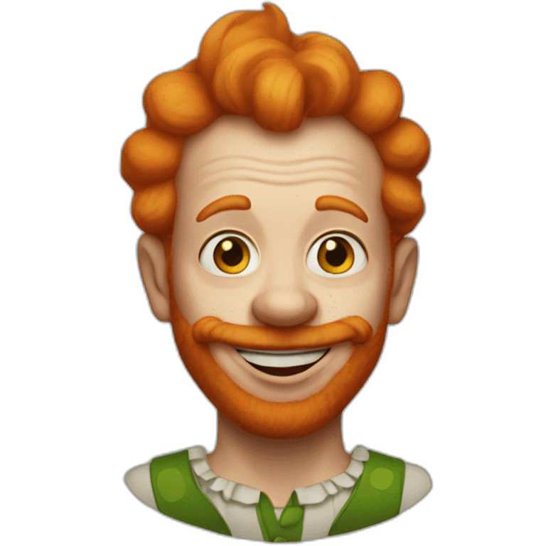 ginger clown without beard emoji