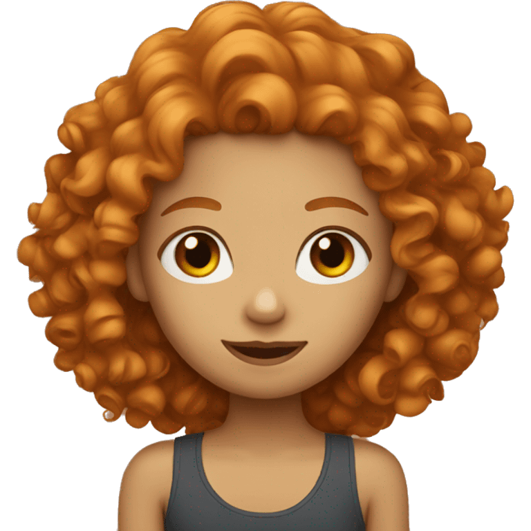 ginger curly girl emoji