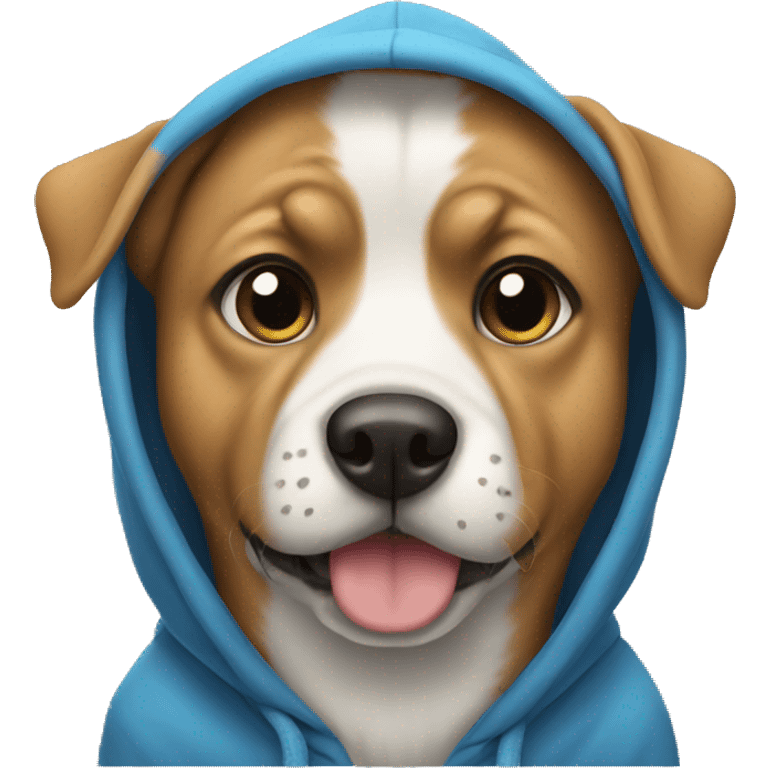 Dog wearing a hoodie emoji