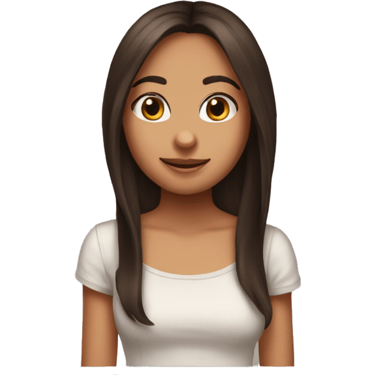 brune girl long hair bunny ear emoji