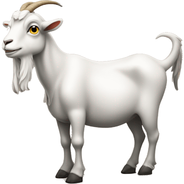 Goat standing on a mule emoji