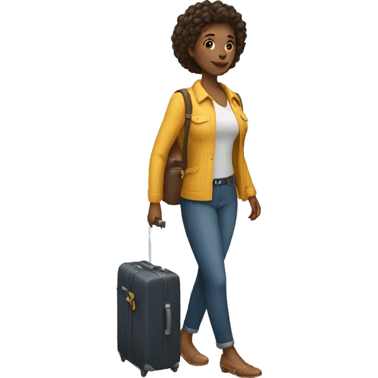 woman with luggage emoji