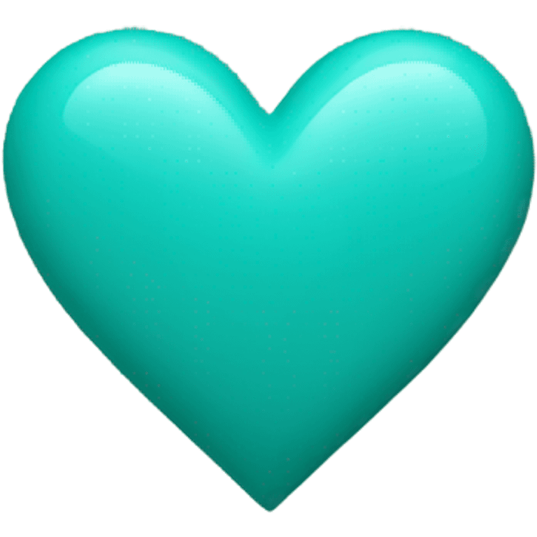 Teal colored heart emoji