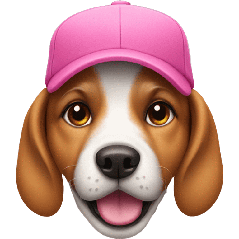 Dog with pink hat emoji