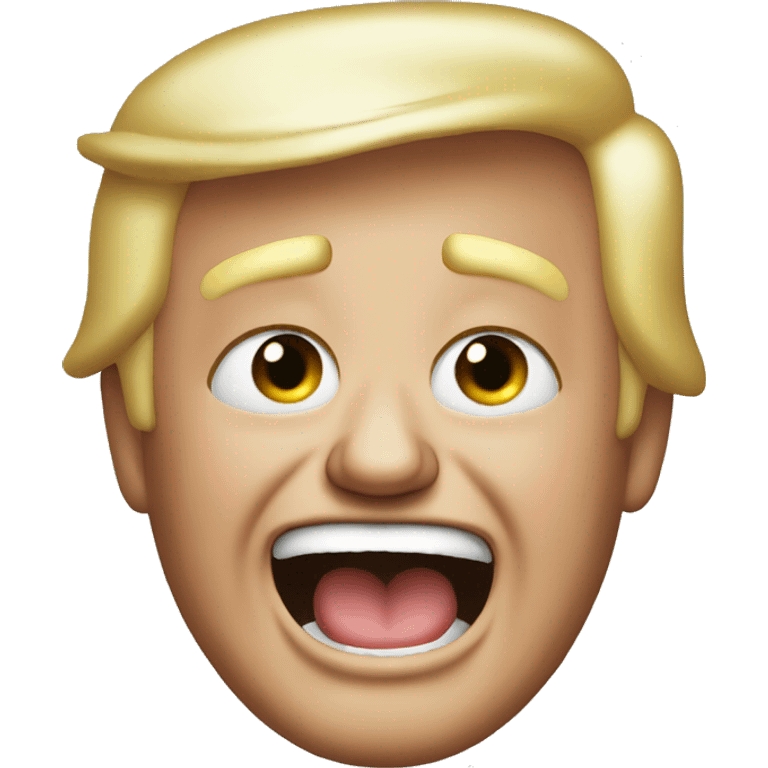 Ultra realistic trump crying laughing emoji