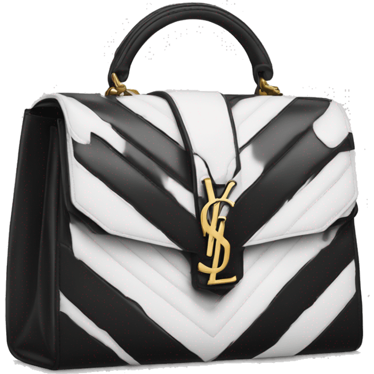 Black and white YSL bag  emoji