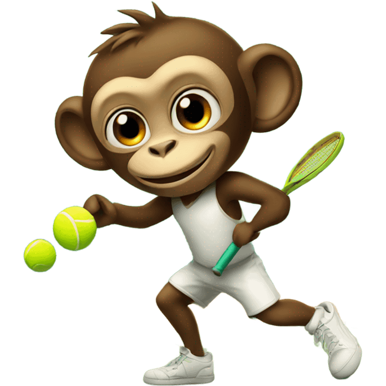 Monkey playing tennis emoji