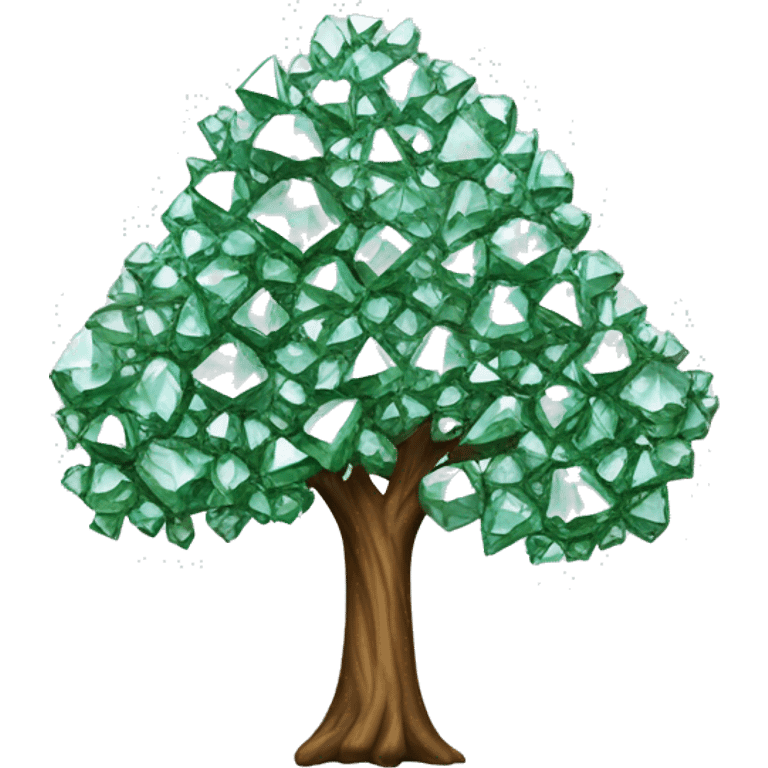 Tree made of diamonds emoji