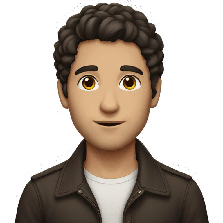 Heitor with Dark Brown Hair, white emoji