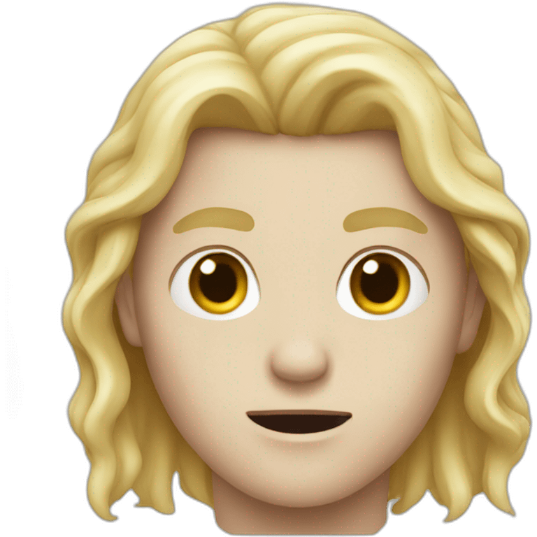 Mad white kid with blond hair emoji