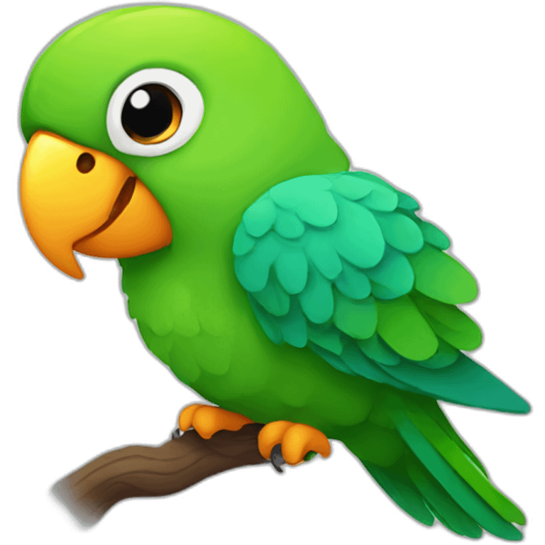 Cute little chubby Parrot emoji