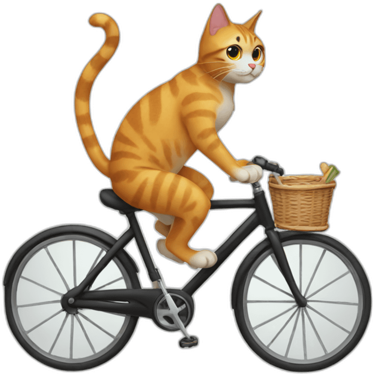 cat riding a bicycle emoji