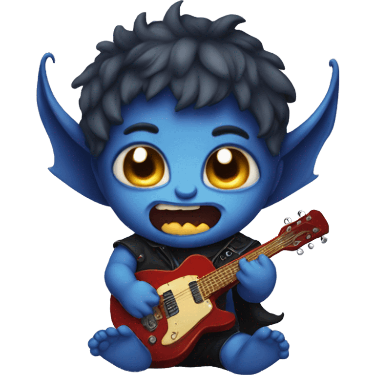 baby demon lstening music emoji