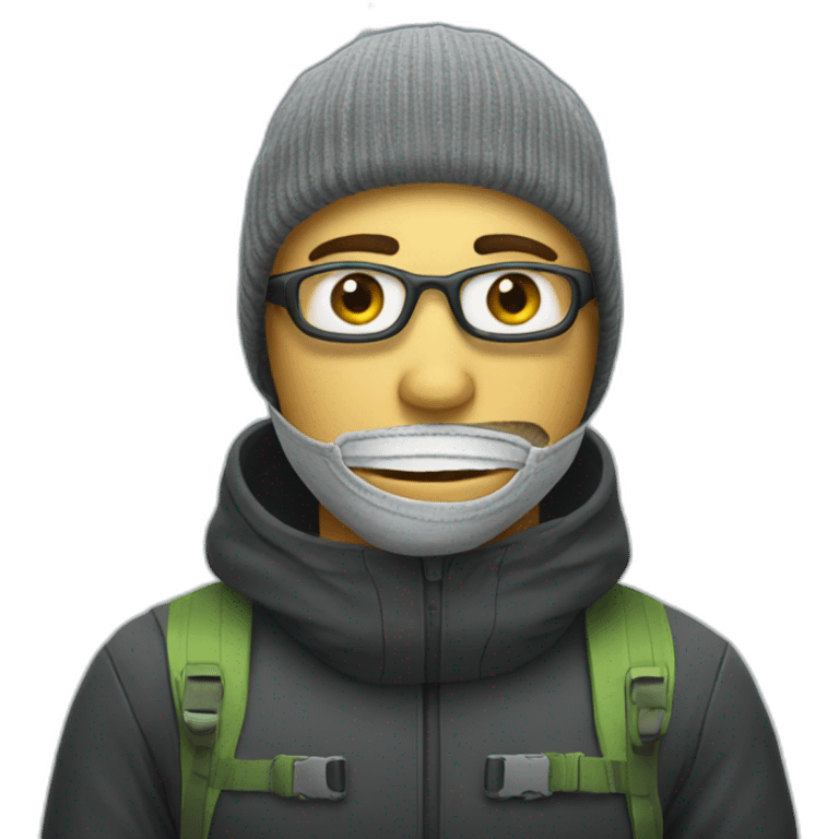 man wearing ski mask emoji