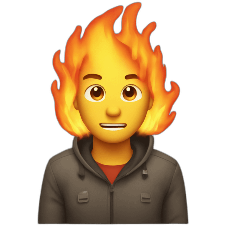 man on fire emoji