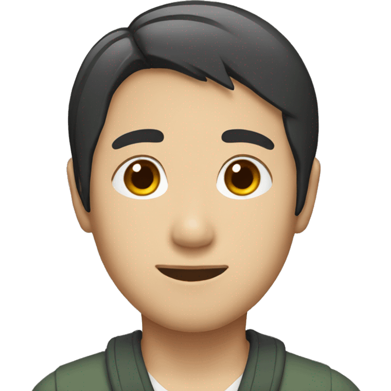 Japanese man with short black hair emoji