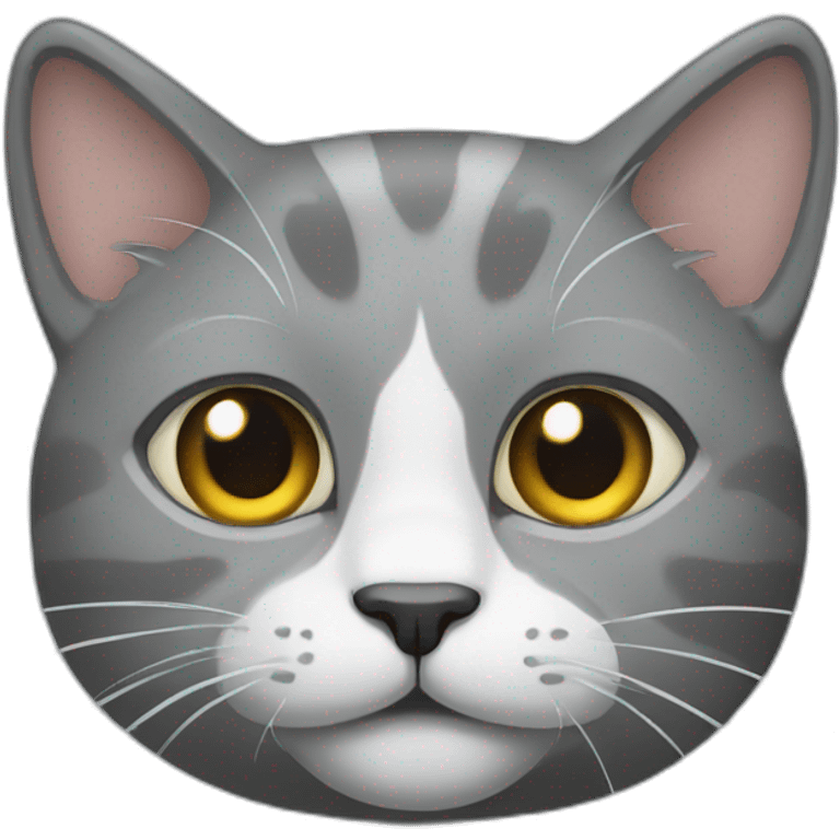 Grey blind cat emoji