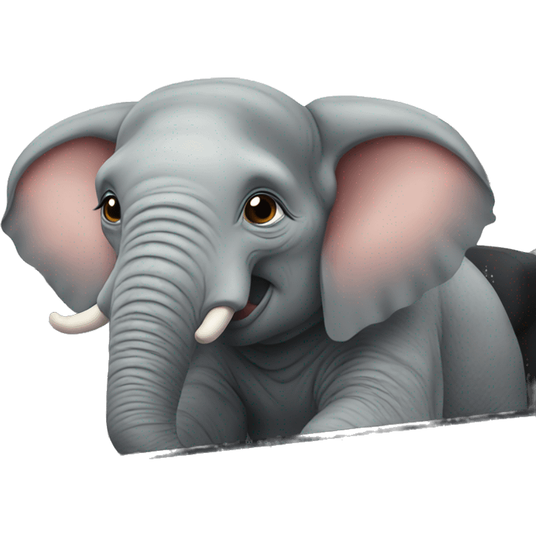 Elephant in the car emoji