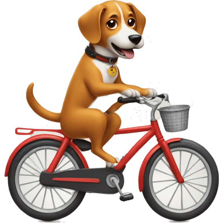 Dog riding a bike emoji