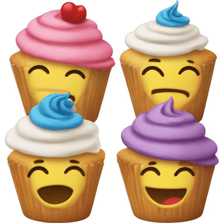 Smiley cupcake ( one just one )make it cute and perfect emoji