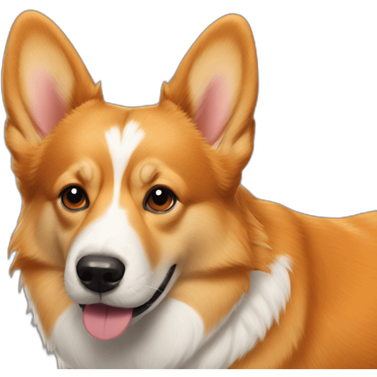 Full Orange furr head and corgi East european village dog mi emoji