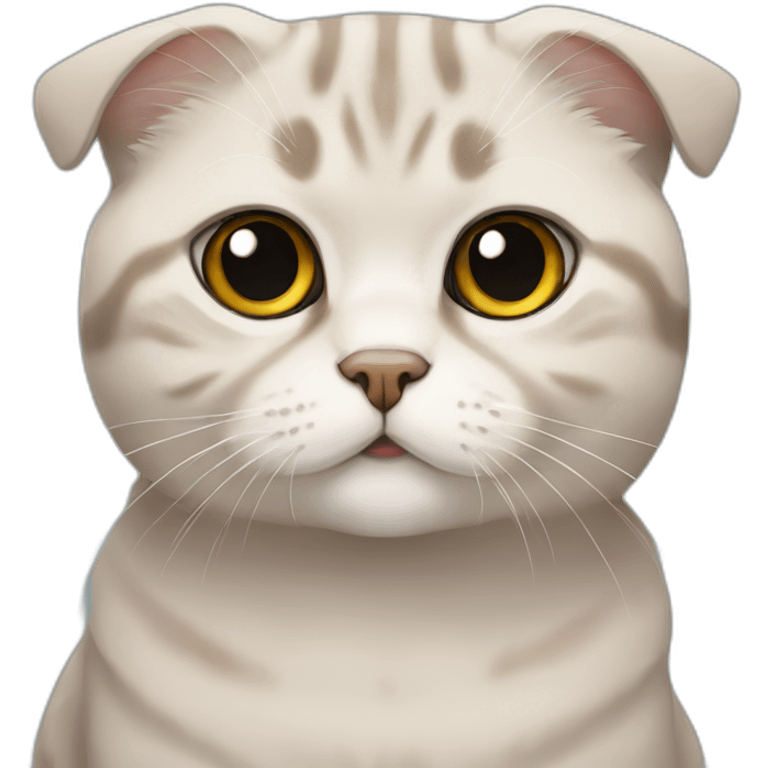 Scottish fold cat emoji