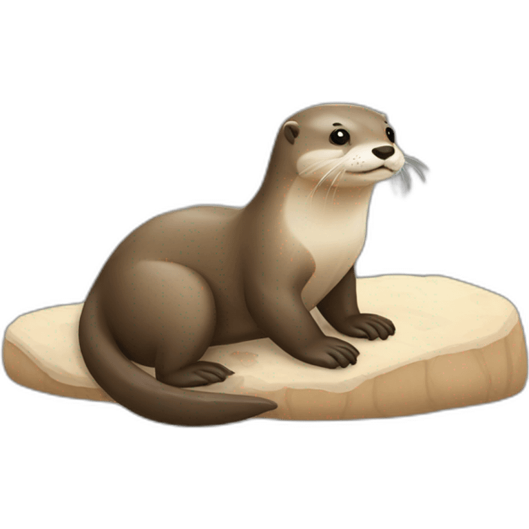 Loutre sur lit emoji