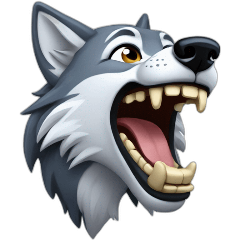 laughing wolf emoji