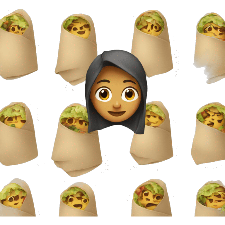 girl in a burrito wrap  emoji