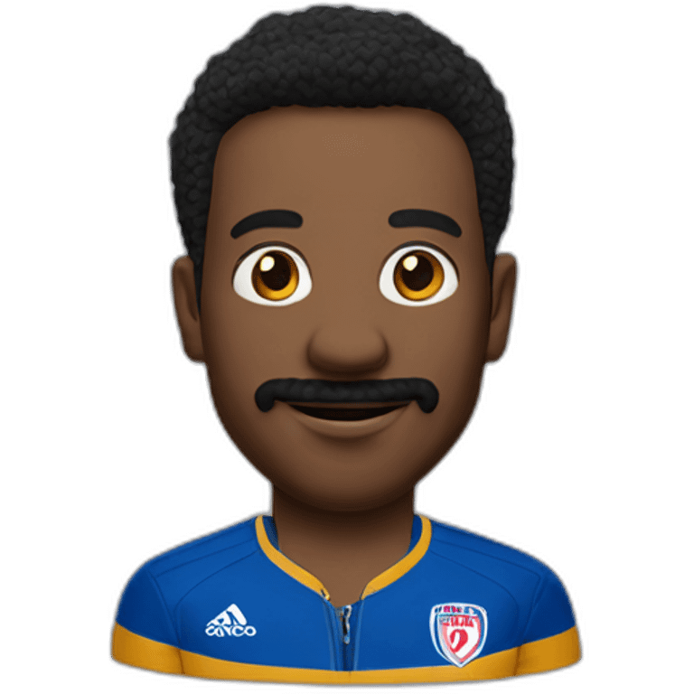 Ted lasso head and shoulders in AFC richmond tracksuit emoji